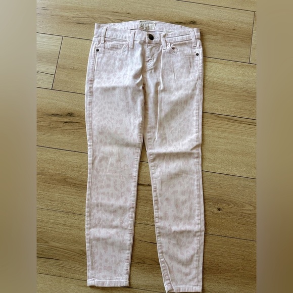 Current/Elliott Denim - Current/Elliott The Stiletto Dusty Peach True Skinny Cropped Ankle Jeans 25/0